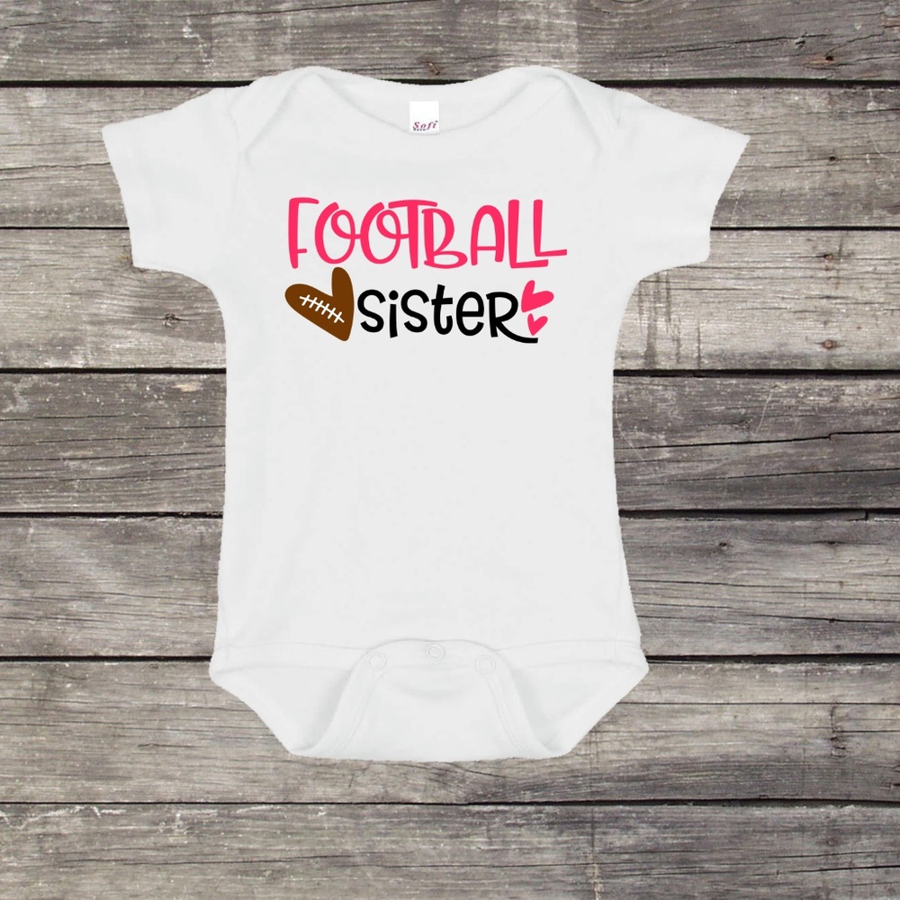 Football Sister Baby/Infant Onesie Bodysuit
